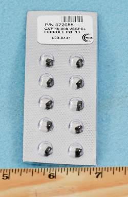 Ferrule, Graphite Vespel Ferrule Capillary 0.8mm ID 10/pk