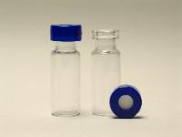 Vial Kit, 1.5mL Clear Glass w/Snap Caps, Non-slit Silicone/PTFE Septa, 100/pk