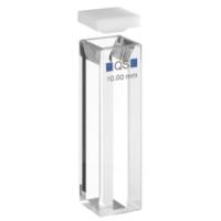 Semi Micro Cuvette, Quartz, 10 mm PL, 1.4 mL, PTFE Lid, Clear Mask, UV