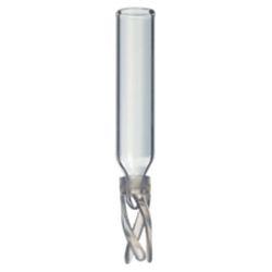 Vial Inserts 250uL Glass BM with Bottom Spring, 100 pack